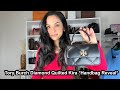 Tory Burch Kira Diamond Quilted Top Handle | Handbag Reveal | elle be |