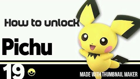 How to unlock Pichu ssf2(Read Description)
