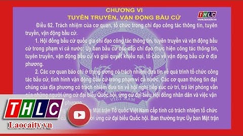 Phổ biến Luật Bầu cử đại biểu Quốc hội và đại biểu HĐND các cấp (15/3/2021) | THLC
