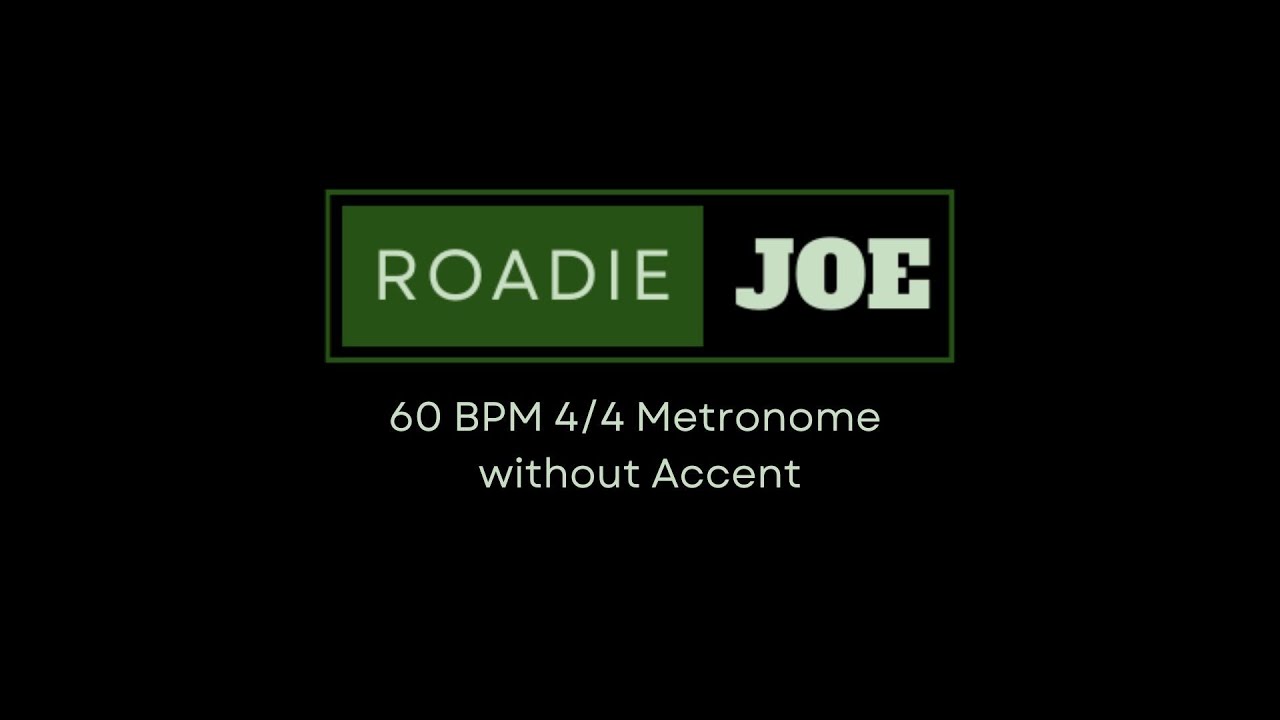 60 BPM Metronome (No Accents) 🎵 Clean Timing & Internal Groove Practice at Home