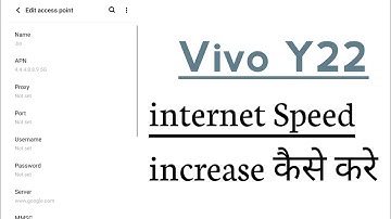 Vivo Y22 How To increase internet Speed