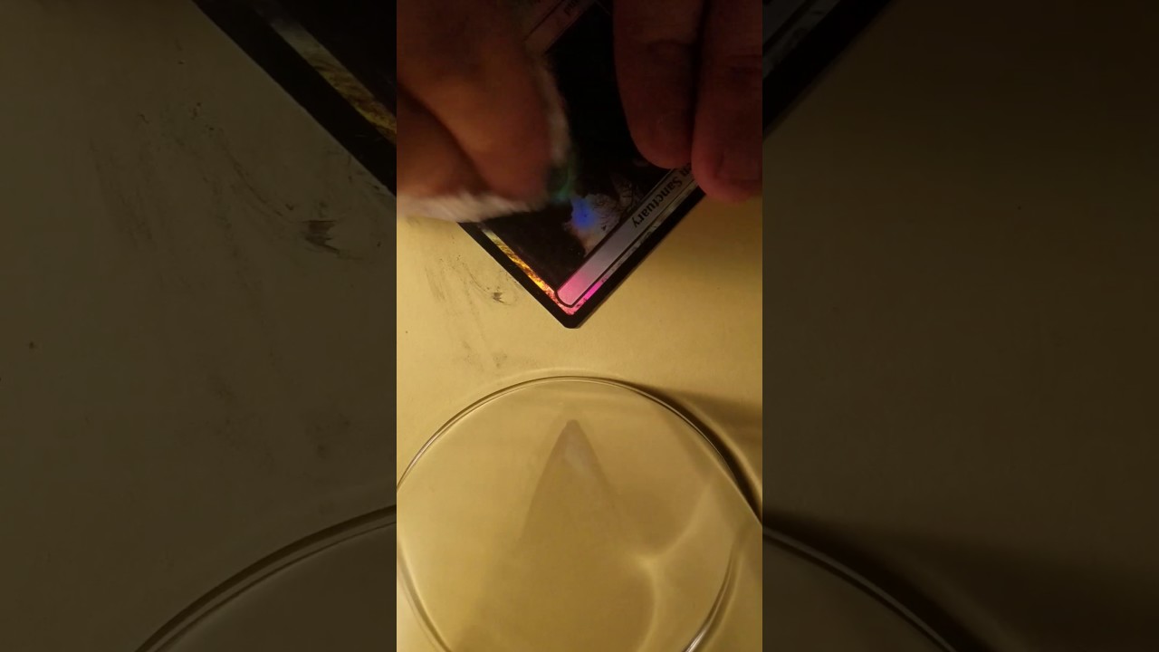 How to blank a Magic the Gathering foil card - YouTube