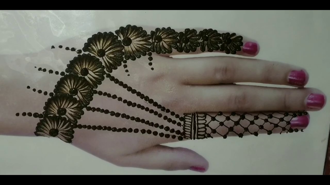 Beautiful and easy Full Hand Mehndi Design | very easy Mehndi step by ...