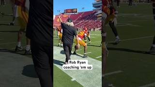 Who wouldn’t want to play for him 😤 #uscfootball #trojans #usc #robryan #footballcoach