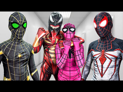 TEAM SPIDER-MAN Nerf War vs BAD GUY TEAM || Rescue PINK HERO From ALIEN SUPERHERO ( Live Action )