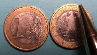 Germany 1 Euro 2002 - We explain Mint Marks A and D and examine the obverse and reverse of the Coins