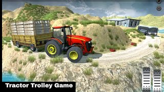 Tractor Trolley simulator game for android mobile - Tractor trolley loader gameplay screenshot 1
