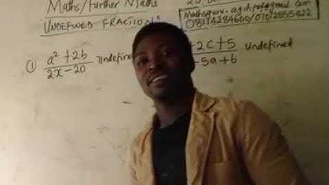 UNDEFINED FRACTIONS by Agih Fidelis