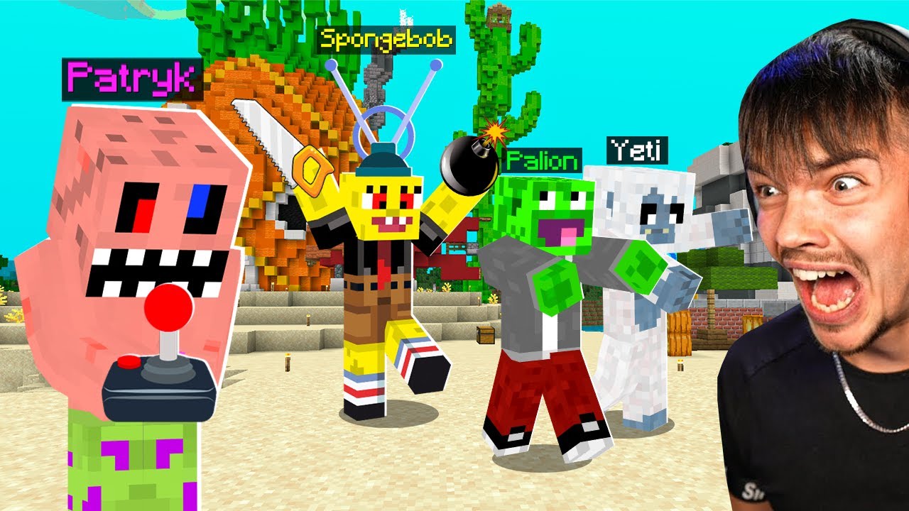 PATRYK KONTROLUJE SPONGEBOBA... (wysadził PALIONOWO)