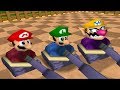 Mario Party 2 MiniGames - Mario Vs Luigi Vs Yoshi Vs Wario (Master CPU)