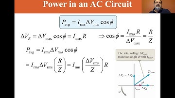 University Physics Lectures, Power in an AC Circuit