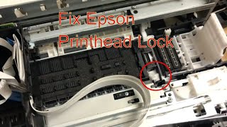 a detailed guide to solve epson printhead lock malfunction & unlock cartridge carriage cradle