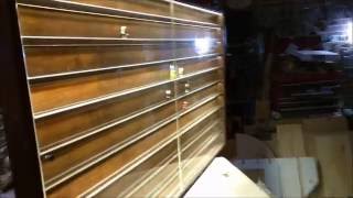 Quick demo of 3x5 Lego display Case with LED lighting and front sliding acrylic