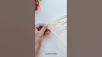 😍 Easiest Macrame Keychain 😍 - DIY Ideas #diy #macrame #shorts #youtubeshorts #ytshorts #viral