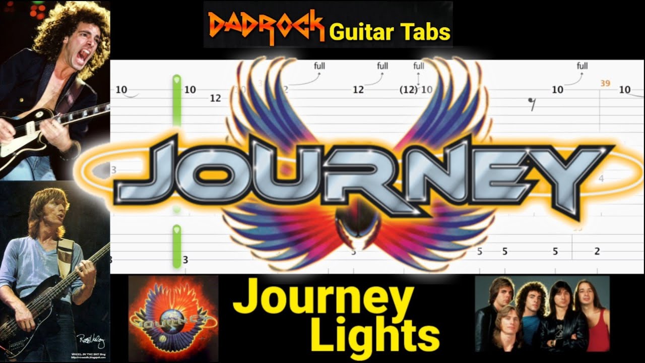 Lights Journey Guitar + Bass TABS Lesson YouTube