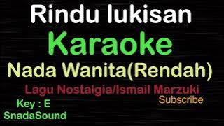 RINDU LUKISAN-Lagu Nostalgia-Ismail Marzuki|KARAOKE NADA WANITA​⁠ -Female-Cewek-Perempuan@UcokkuYasir