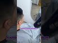 Hair blower after hair cutting..