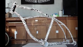 Lowrider Bicycle - Drawing Designs and Clear Coating