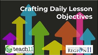 1a - Crafting Daily Lesson Objectives v2