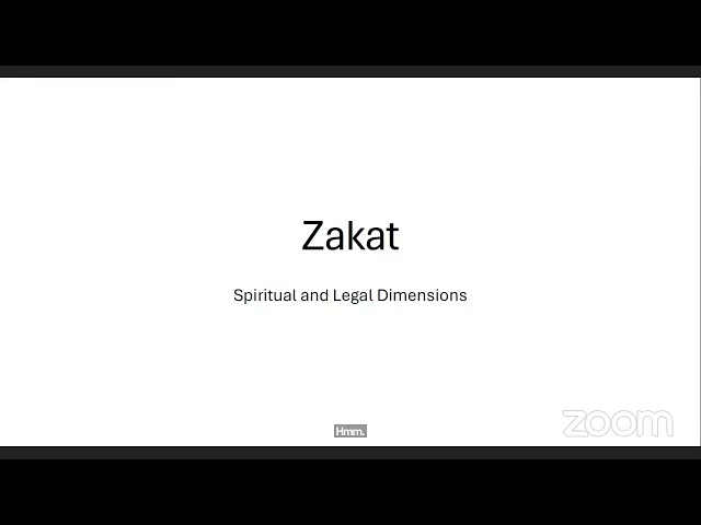 Legal and Spiritual Dimensions of Zakah by Dr. Moiz Hasan