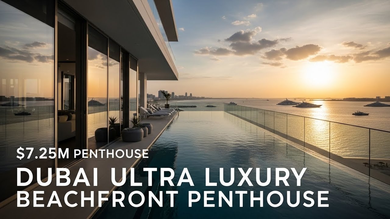 Inside a $7,250,000 Timeless Ultra-Luxury Beachfront Penthouse in Dubai