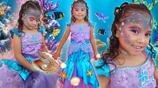 ✨ EASY Mermaid Halloween Makeup and Costume For Kids ✨ | Maquillaje y Disfraz De Sirena Para Niñas✨