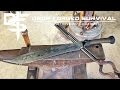 BlackSmithing - Forging a Tactical Bush Sword - Forged In Fire - HelmForge