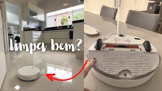 Passando pano na cozinha com o robô aspirador da Xiaomi