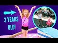 Maggie Teaches Her Sister Gymnastics!