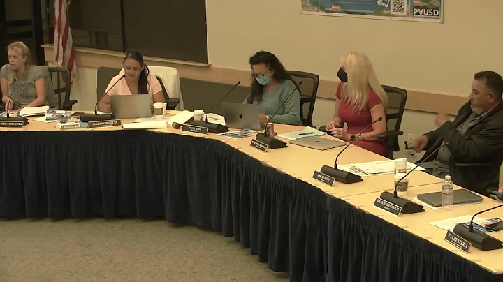 PVUSD Regular Board Meeting 8/24/22