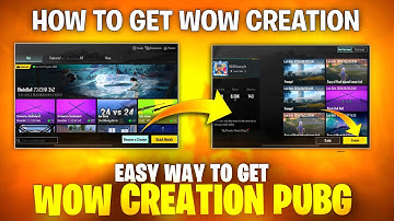 Easy way To get Wow Creation | Wow Invitation Code | How To Get Wow Creation Pubg Mobile | PUBGM