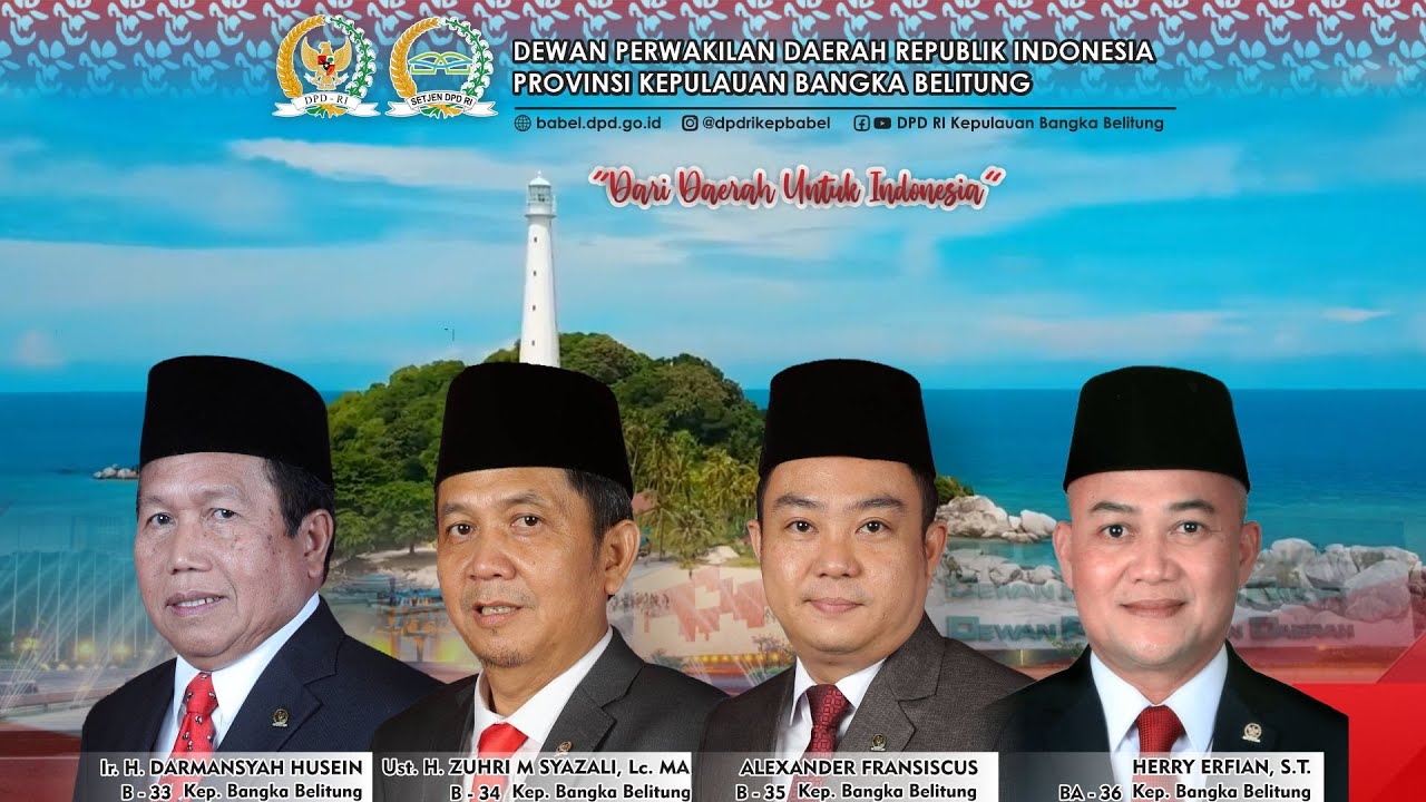 Anggota DPD RI Provinsi Kepulauan Bangka Belitung 2019 2024 YouTube