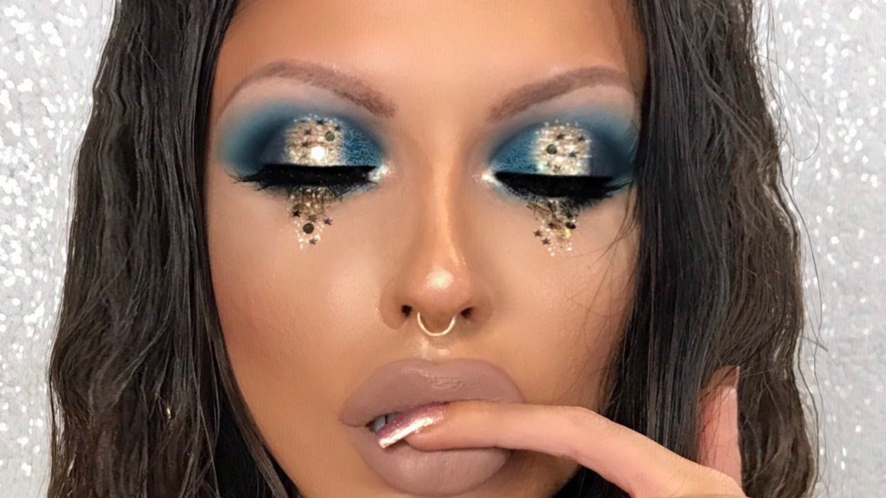 GLITTER TEARS GOLD SPARKLE HALO EYE MAKEUP TUTORIAL Natasha Denona