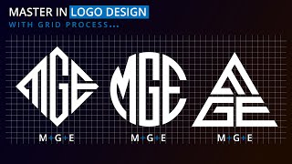 Illustrator Tutorial : How to create text logo design with any shapes using grid tool