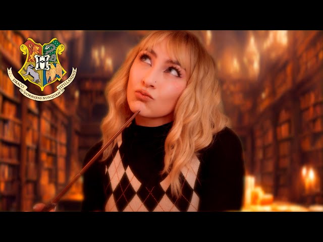 ASMR Modern Hogwarts 🧙🏼‍♀️Gossiping in the Library w Bestie📚 (Whispering, Hair Brushing)