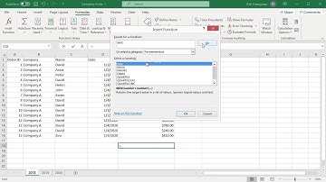 How to use Insert Function Dialogue box to enter formulas in Excel - Office 365