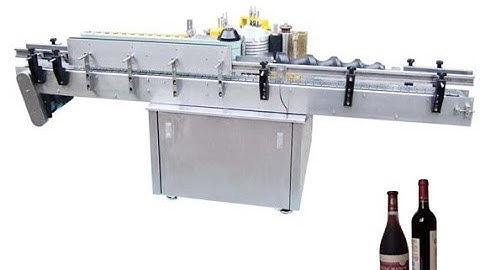 Automatic Double Sides Paste Paper Labeling Machine for Wine Bottles Vertical Label Applicator