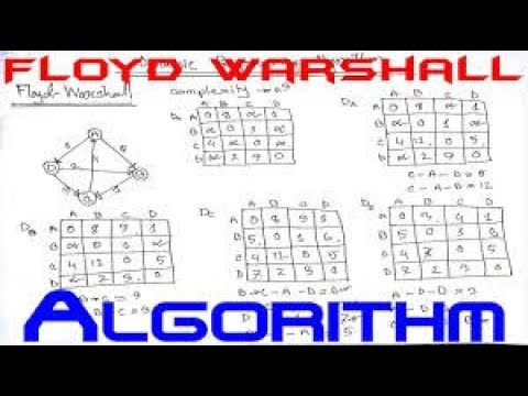 18CS42_DAA:WARSHALL AND FLOYD ALGORITHM - YouTube