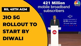 RIL 45th AGM:  Mukesh Ambani Announces 'Largest And Most Advanced' Jio 5G Services In India