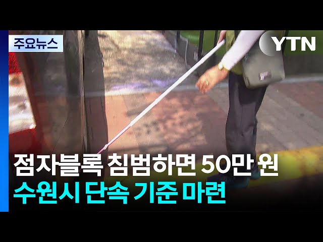 점자블록 침범하면 과태료 50만 원...수원시, 단속 기준 마련 / YTN