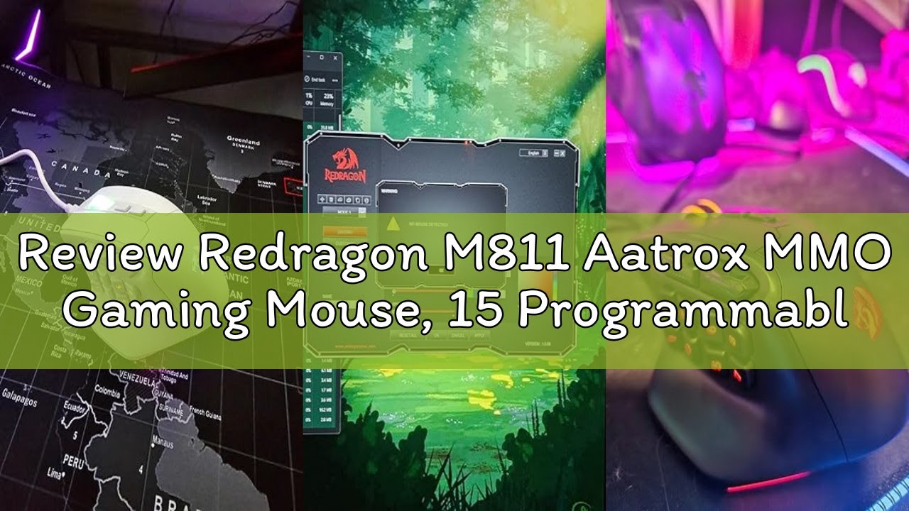 Review Redragon M811 Aatrox MMO Gaming Mouse, 15 Programmable Buttons Wired RGB Gamer Mouse w/Ergono