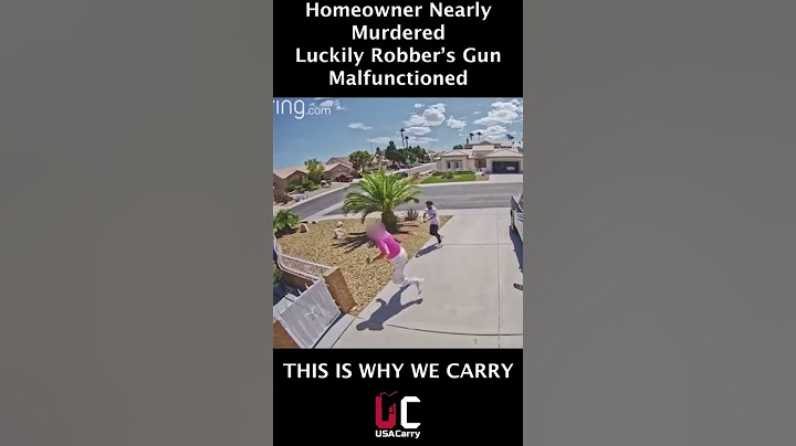 Homeowner Nearly Murdered; Luckily Robber’s Gun Malfunctioned