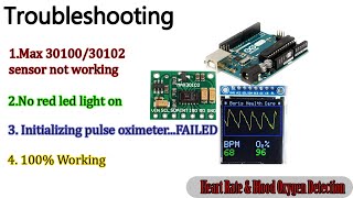 [Troubleshooting] MAX30100/30102 not working | Initializing pulse oximeter..FAILED | LED not working