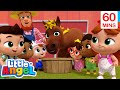 Farm Animals Song | Little Angel Sing Along Songs for Kids | Moonbug Kids Karaoke Time