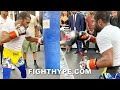 FLOYD MAYWEATHER "HURT" LOGAN PAUL TRAINING LEAK; LIGHTS UP MITTS & HEAVY BAG WITH BAD INTENTIONS