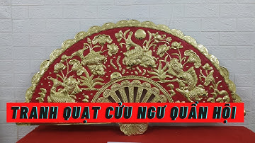 bức tranh cửu ngư quần hội, quạt treo tường