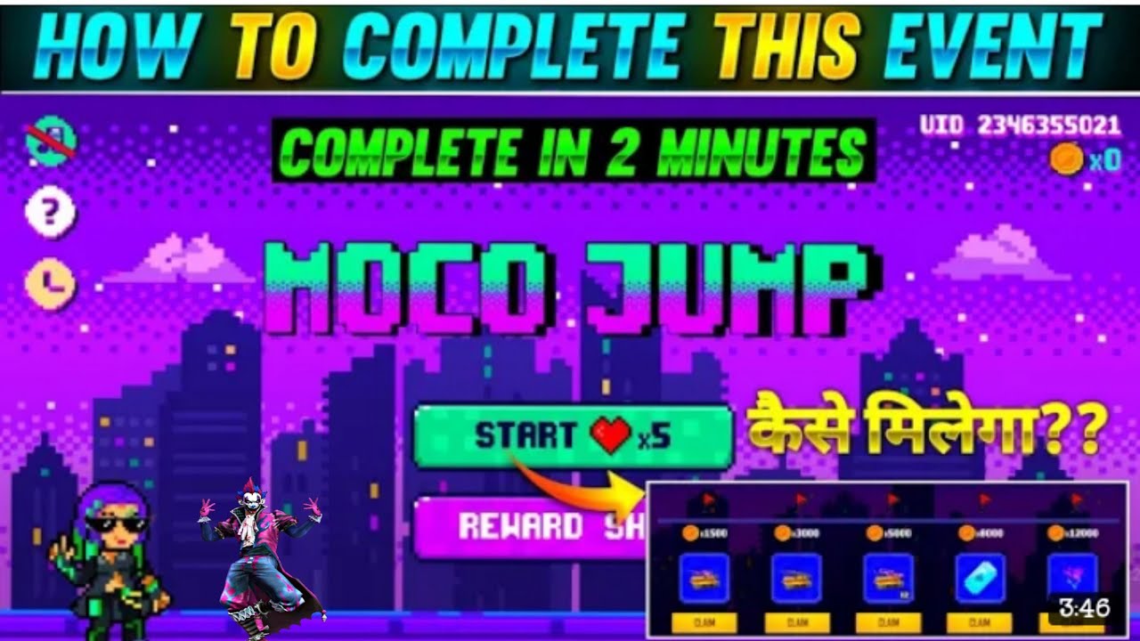 how to complete moco jump event| free fire moco jump event kaise Pura kare  | how to complete moco