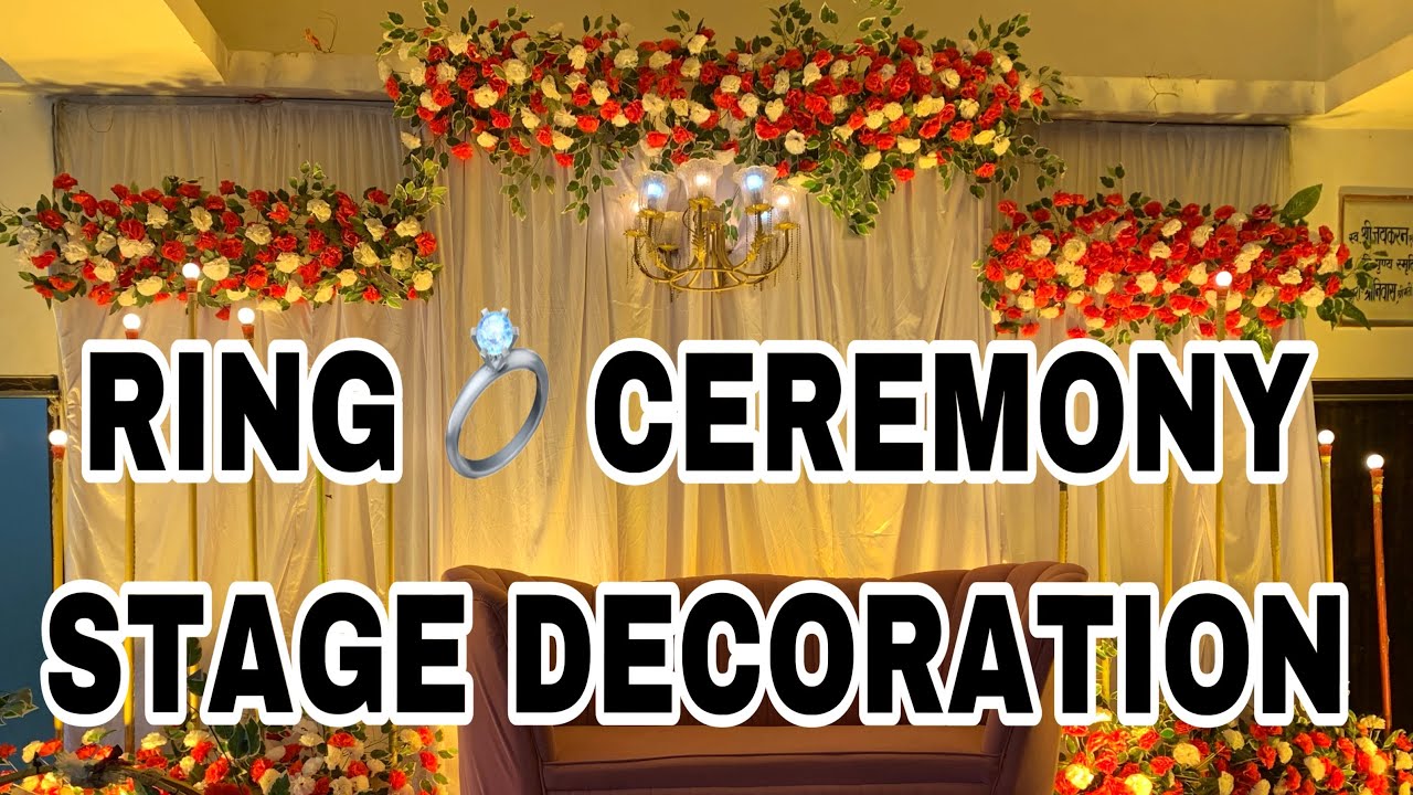 Simple & Sober Floral Stage for Ring Ceremony | Colorful Wedding Stage  Decoration | simple and unique wedding stage decoration |Elegant Wedding  stage decoration | Best outdoor wedding stage decoration | Grand wedding  stage decoration