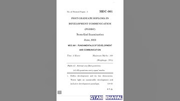 MDC-001  JUNE-2023  QUESTION PAPER IGNOU