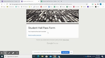 Setting up Hall Pass form to collect responses on a spreadsheet